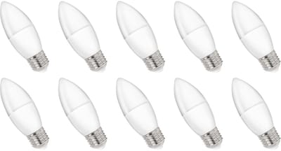 Spectrum LED Kaarslamp E27 4W - 230V - 320 Lumen - 3000K Warm wit - Gezellig licht - Energiezuinig - 10 stuks