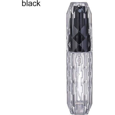 Flacon de parfum à remplissage par le bas en cristal de 5 ml, récipient liquide, sous-embouteillage, atomiseur de parfum, vaporisateur rechargeable portable, bouteille vide noir