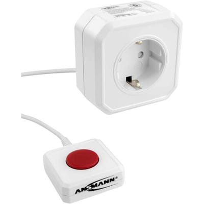 Ansmann 1260-0002 Energiezuinig stopcontact Wit Randaarde stekker 1 stuk(s)