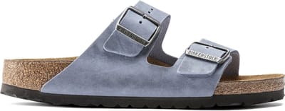 Birkenstock Arizona Slippers Dusty Blue Narrow-fit |  Blauw | Nubuck | Maat 46