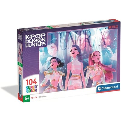 Clementoni - K-Pop Demon Hunters - Puzzles 104 Pieces - Puzzle enfant - Des 6 ans - Rumi, Mira et Zoey - Netflix