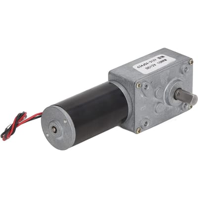 Motor met vertanding dubbele as DC 12V zelfvergrendelend snelheidsreductie CW CCW wormwielmotor 10RPM