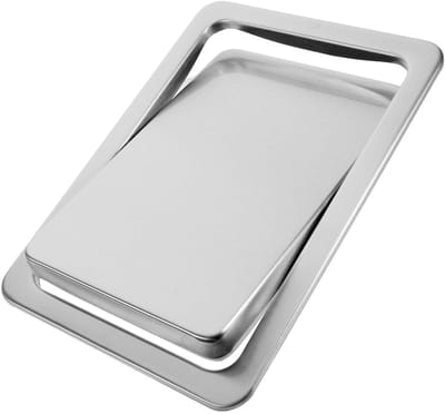 Stijlvolle RVS Afvalbak Bedekking met Ingebouwd Deksel voor Badkamer en Keukenaccessoires, Desk Organizer en Huishoudelijke Oplossingen