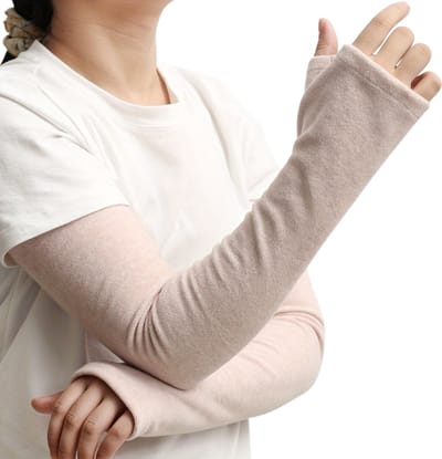Nivard Armwarmers Dames - Armstukken - Winter Polswarmers - Duimopening - Roze
