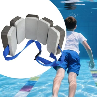 Kinderswem Gordel - Drijfband Zwemtrainer - Wateractiviteiten Leren - Verbetert Balans - 7 x 4.5 x 15 cm - Zwart
