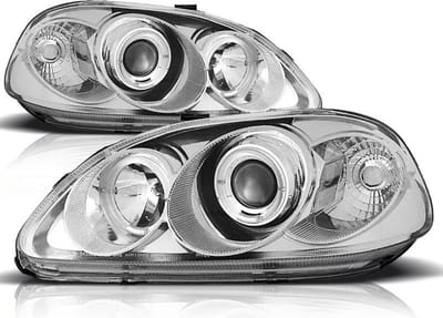 Koplampen dual halo rims HONDA CIVIC 09 95-02 99 ANGEL EYES CHROOM