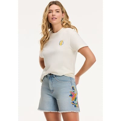 Shiwi Noa Sicilian T-shirt Jet Stream White Maat: XS | Tops Outlet | Dames | Ecru