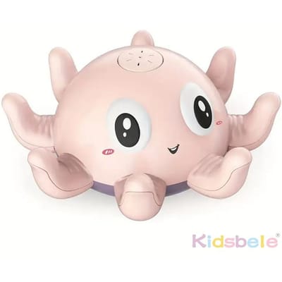 Baby Badspeelgoed Lichtgevend Muzikaal Automatische Inductie Octopus Spuitwater Douche Speelgoed Zomer Zwembad&Badtijd Plezier Elektrisch Zwembad Cadeau roze