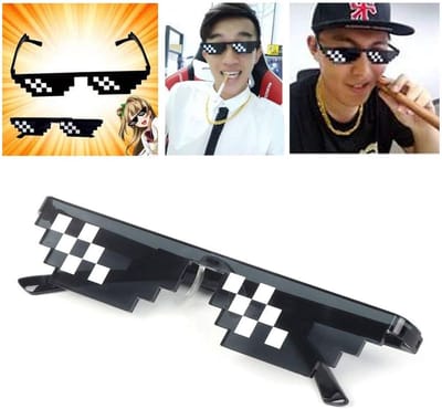 Pixelated zonnebril unisex - Mosaïek stijl - Thug Life design - Perfect voor feesten - SnelShoppen