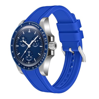 Dailygoods- Horlogeband 20mm/22mm Gebogen Uiteinden - Siliconen Rubber - Sport Vervanging - Universeel Compatibel - Lichtgewicht en Duurzaam - Horlogebandje