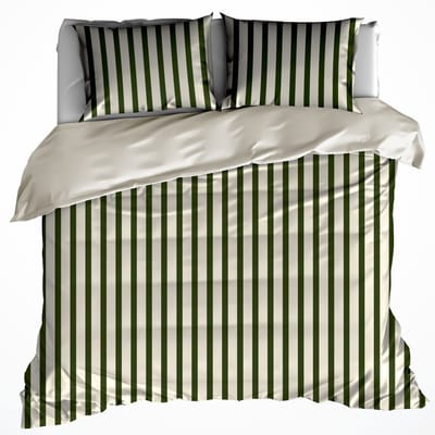 De Witte Lietaer Dekbedovertrek Matcha Winter Moss - 200 x 220 + 2 st. 60 x 70 cm - Katoen Flanel