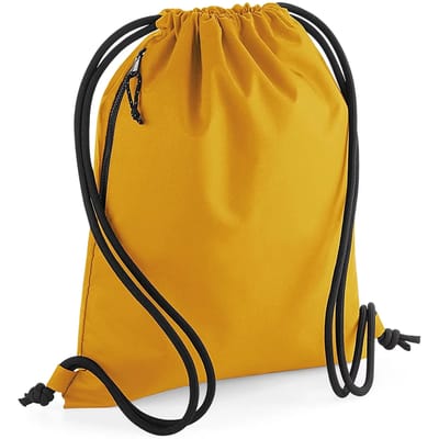 Gymtas 100% gerecycled polyester 40 x 48 cm (Mustard)