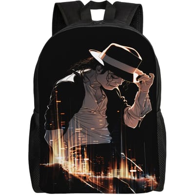 Michael Jackson Koning van de Pop MJ Rugzak Trainingsrugzakken Dames Heren Kleurrijk Groot Middelbare School Tassen Streetwear Rugzak (as the picture,as picture)