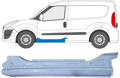 Reparatie dorpel voor Fiat Doblo 2010-2022 / Links