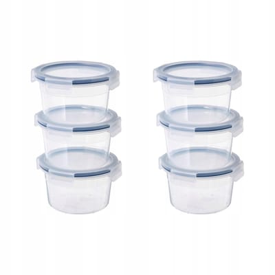 2x Ronde Bewaarbakjes met Deksel - 750 ml - Kunststof