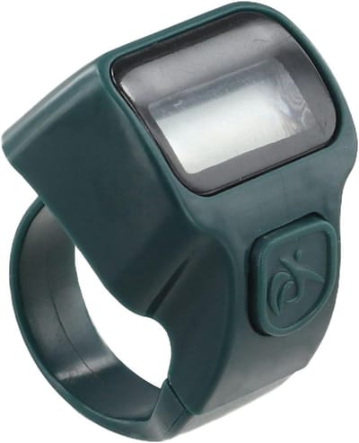 Elektronische teller - Clicker teller - Fitness Tellen - Stille knop bediening - 8 x 5 x 2 cm - Donkergroen