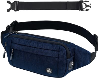 Dailygoods- Heuptas met 3 buitenzakken - Heuptasje Dames/Heren - Ademend Ontwerp - Duurzaam Nylon - Fanny Pack - Geschikt voor Wandelen/Outdoor - Bum Bag