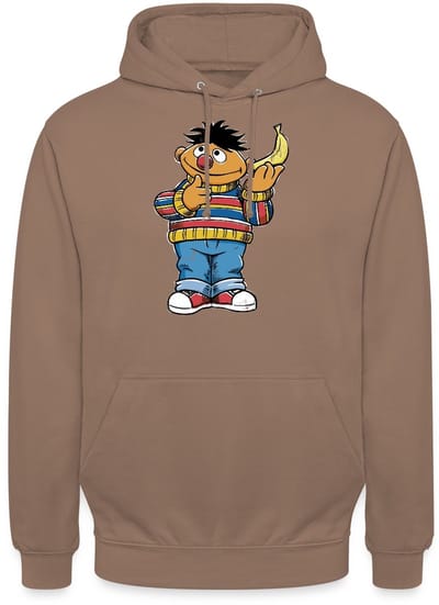 Sesamstraat Ernie Banana Telefoon Hoodie Unisex