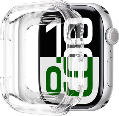 Hoesje Geschikt voor Apple Watch 10 42mm - Extra Sterk - Siliconen Case Cover - Smartwatch Full Bumper Hoes - Transparant