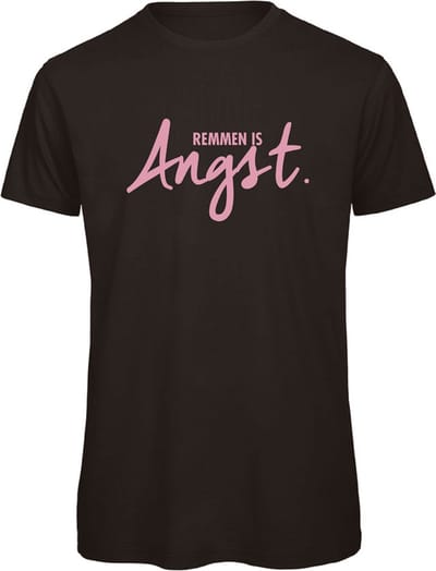 Remmen is angst wintersport t-shirt Zwart S - roze - soBAD. | Foute apres ski outfit | kleding | verkleedkleren | wintersport t-shirt | wintersport dames en heren