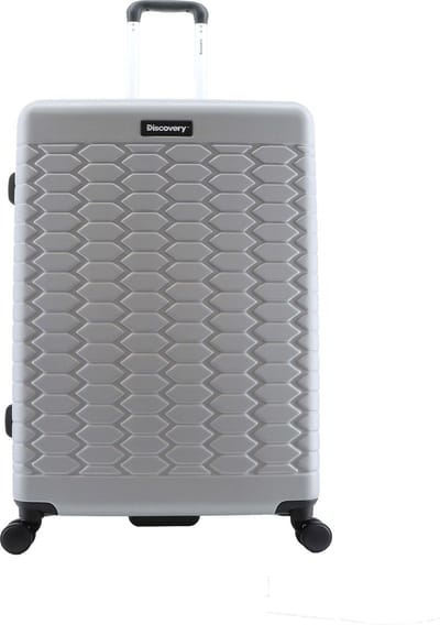 Discovery - Reptile | Harde Koffer / Trolley / Reiskoffer / Valies - 77 cm (Large) - Zilver - Zilver / Large