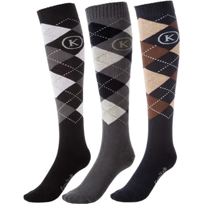 Kavalkade Sokken 3-pack - Zwart/Bruin - Maat 35-38