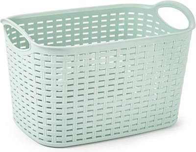 Plasticforte opbergmand/kastmandje - 19 liter - mintgroen - kunststof - 29 x 39 x 25 cm