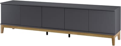Pelle-Lowboard - 5-Deurs - Wit/Wotan Eiken