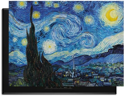 KitchenArt - Sterrennacht – Inductie Beschermer - 70x52 cm - Kookplaat Beschermer - Luxe Afdekplaat Inductieplaat - Anti-slip & Oprolbaar - Beschermmat Inductiekookplaat