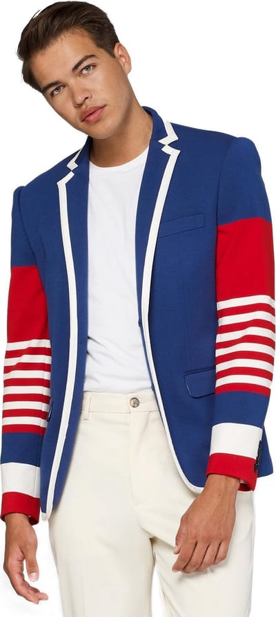 OppoSuits Deluxe Supportswear - Dandy Fan  - Heren Blazer - Sport - Cobalt Blue - Maat EU 52