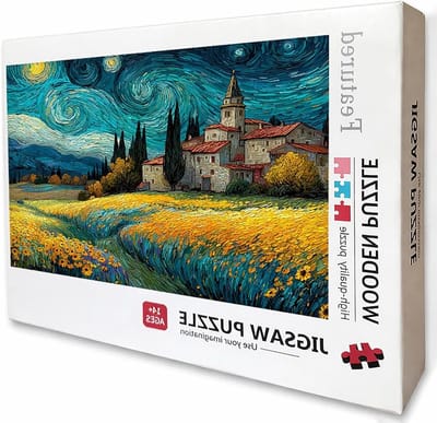 Houten Puzzel - Legpuzzel Volwassenen - Vrijetijdsbesteding - Achterkant met Letters - 179 x 105 cm - Sterrenhemel
