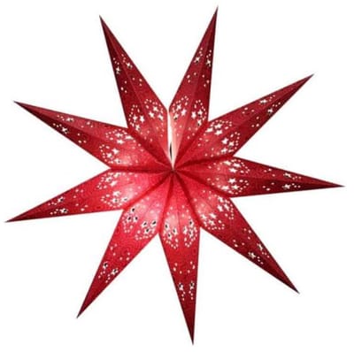 Floz luxe kerstster - papieren kerstster - goud met subtiele glittering - met verlichting - 60 cm - fairtrade