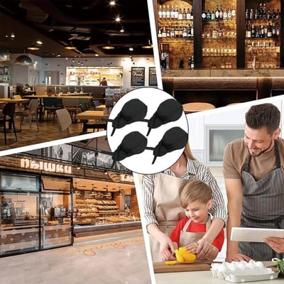 Verstelbare koksmutsen in zwart, 4 stuks katoenen werkmutsen voor restaurants, hotels en keukens, ademend en uniseks