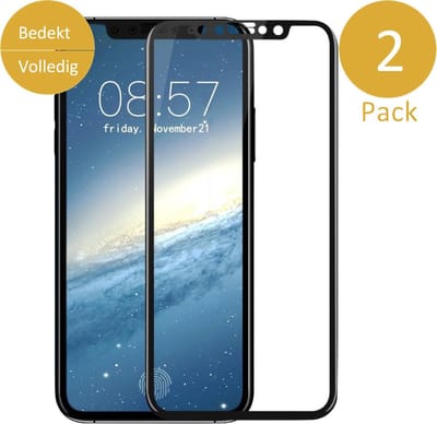 2x Screenprotector geschikt voor Apple iPhone Xs / X - Full Screen - van iCall