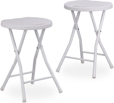 krukje inklapbaar BASTIAN - set van 2 - kunststof - binnen - buiten - 45 cm hoog - wit