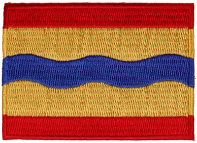 Strijkapplicatie/Patch - Vlag Overijssel - 8x6cm