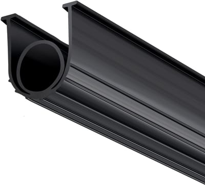 Garagedeurafdichting - Rubberen Deurafdichtstrip 3 m - Tocht- en Stofwerend - Waterdicht - Geschikt voor Garagedeuren, Rolluiken en Rolroosters - Zwart