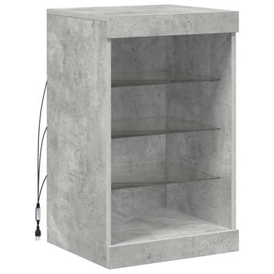 vidaXL - Dressoir - met - LED-verlichting - 41x37x67 - cm - betongrijs
