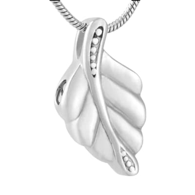 Aramat Jewels | Gedenkhangers | RVS Ashanger Blaadje - Zilverkleurig | | | |20mm | Staal | Volwassenen | Verkleurd niet