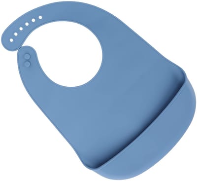 Allecto - Siliconen waterdichte slabbetjes - Antislip eetslabbetjes - Comfortabel en zacht - Blauw - Geschikt voor volwassenen - Eetslabbetjes voor...