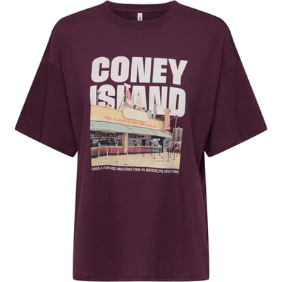 Only onlmila s/s print box jrs 15372177 grape wine mila coney island