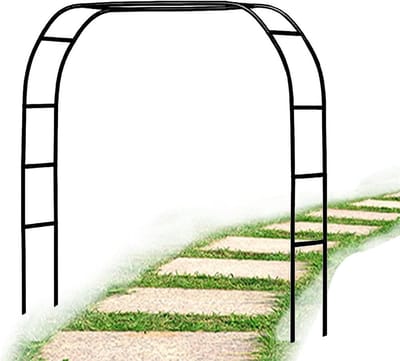 Metalen Tuinboog - Rozenboog Archway - Planten Ondersteunen - Weerbestendige Structuur - 1.4M x 2.3M - Wit