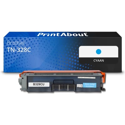 PrintAbout huismerk Toner TN-328C Cyaan Extra hoge capaciteit Geschikt voor Brother