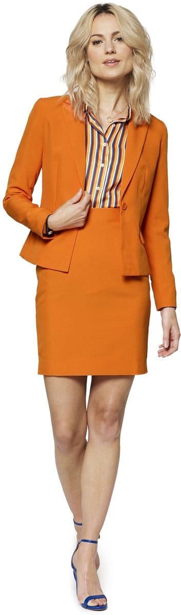 OppoSuits Foxy Orange - Vrouwen Kostuum - Oranje - Koningsdag - Maat 36