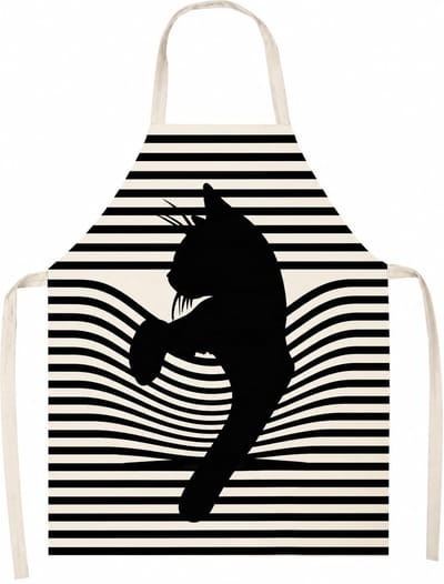 Schorten met kattenmotief voor volwassenen en kinderen om samen te koken, te barbecueën of feestjes te vieren Kat