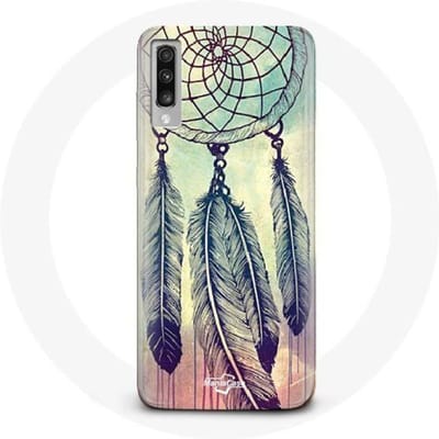 Samsung Galaxy A70 hoesje Kleurrijke dromenvanger bruin bruin