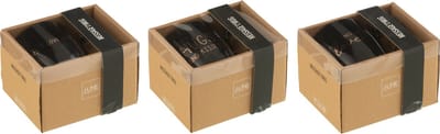 J-Line koffietas Liefde - keramiek - zwart - 3 stuks