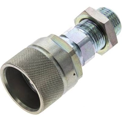 Stalen DN 10 Hydraulische Koppeling Insteeknippel 12 mm S Knelring Schotkoppeling ISO 14541/8434-1 D M28 x 2