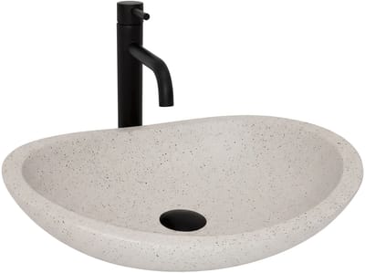 Rea Wastafel Leona - Ovaal - Beige - 37X46,5X12,5Cm