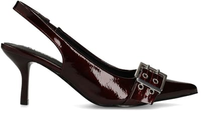 Sacha - Dames - Burgundy buckle slingbacks - Maat 36